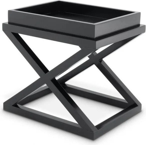 Masuta laterala design modern McArthur negru 61x48cm 105455 HZ