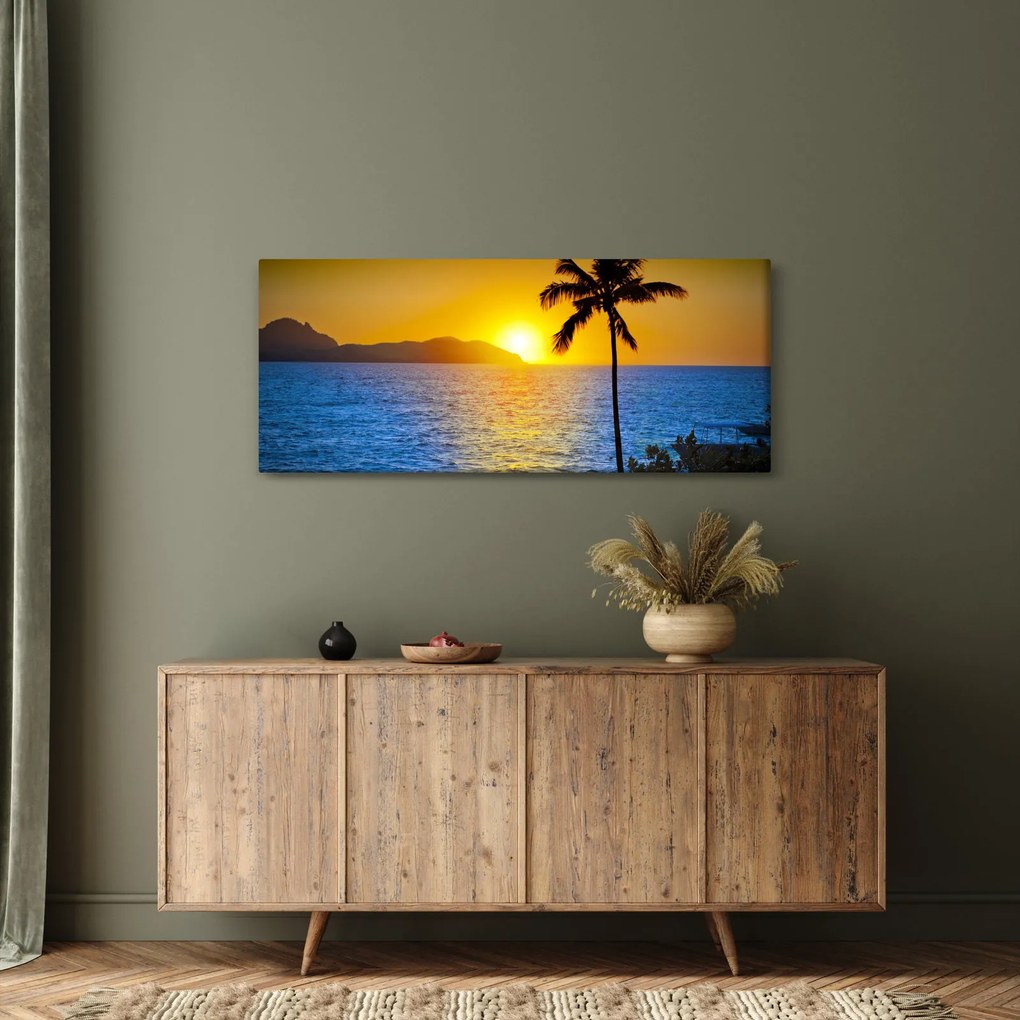 Tablou - Apus de soare deasupra mării (120x50 cm)