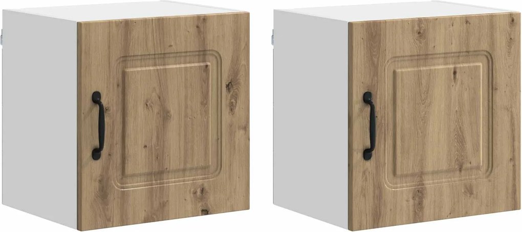 vidaXL Dulap de bucătărie cu depozitare Kalmar 2 pcs Stejar Artizanal