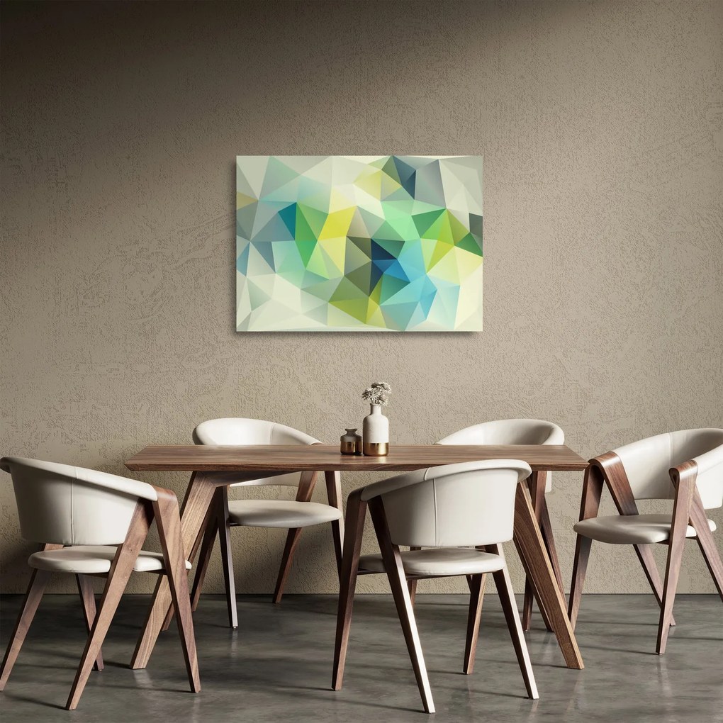 Tablou pe sticlă abstracțiunii geometrice (70x50 cm)