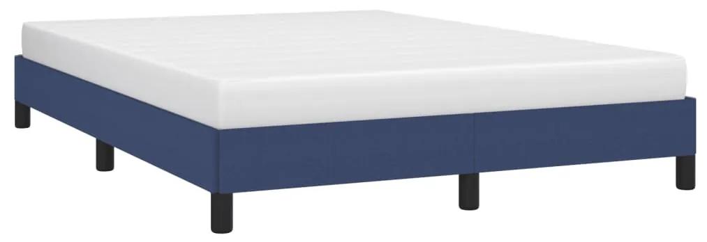 Cadru de pat, albastru, 140 x 200 cm, material textil Albastru, 25 cm, 140 x 200 cm