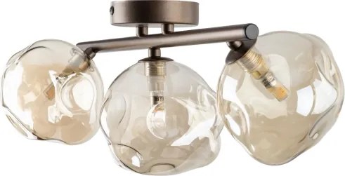 Brilagi - Lustră aplicată VULCANO 3xG9/8W/230V bronz/bej fumuriu