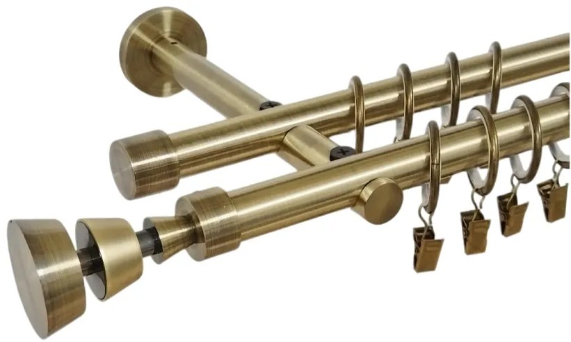 Galerie dubla prindere perete picior universal afina 19/19 aur antic (Alege marime: 180 cm)