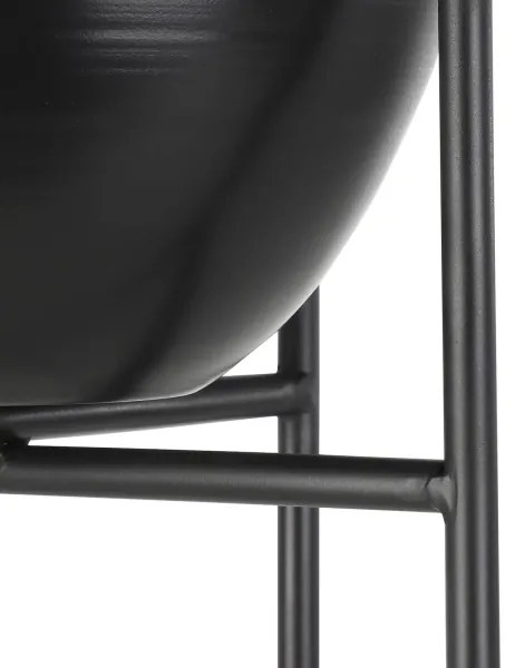 Ghiveci de flori metalic Eglo 428035 SHIKABE 73x23,5 cm negru