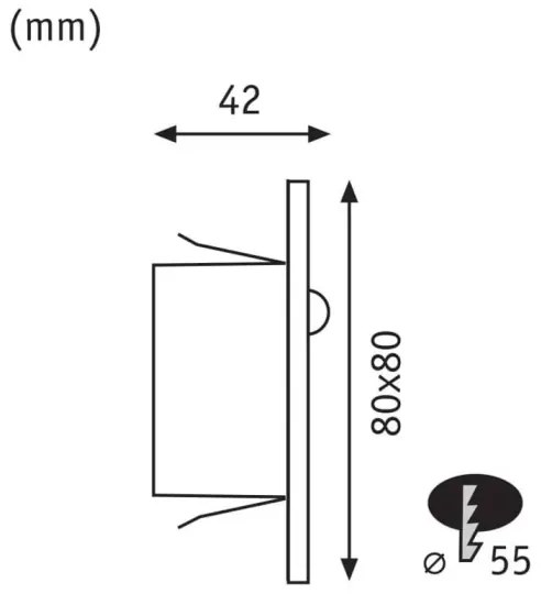 Corp de iluminat cu senzor pentru scări Paulmann 93135 LED/1,2W EDGE 230V negru