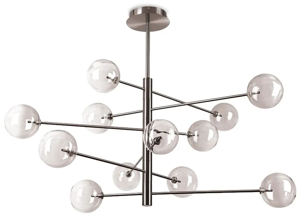 Lustra cu 12 surse de lumina EQUINOXE SP12 crom/ faded smoky