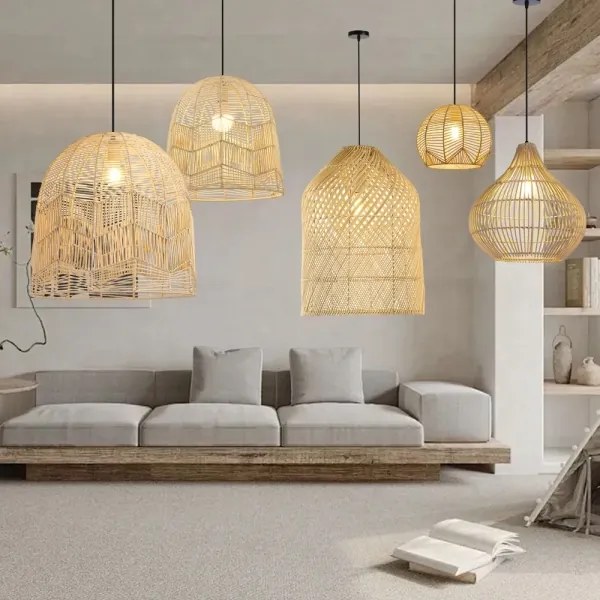 Lustră pe cablu Immax 08263L PELO 1xE27/40W/230V d. 50 cm ratan