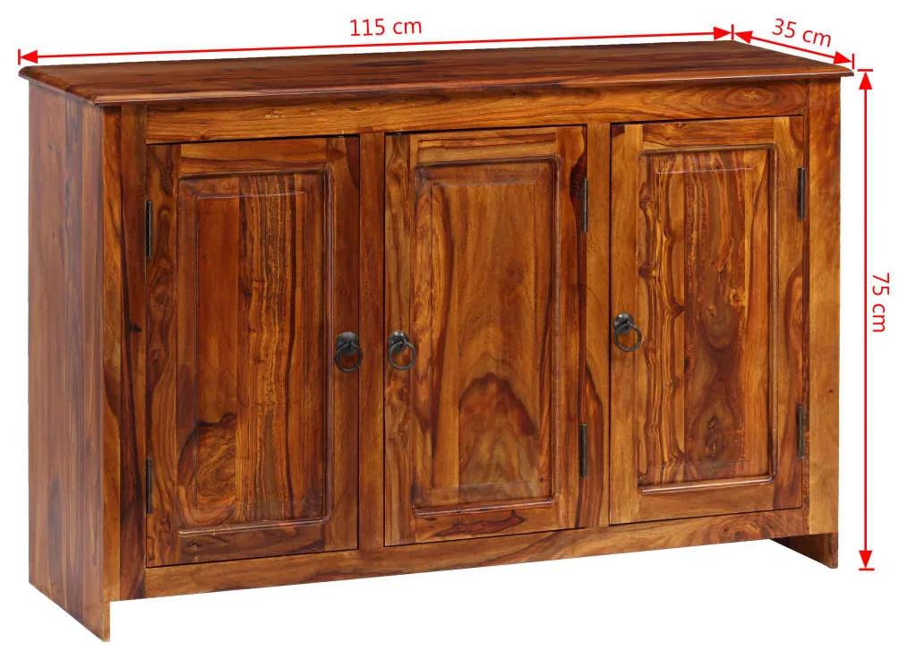 Servanta din lemn masiv de sheesham 115 x 35 x 75 cm