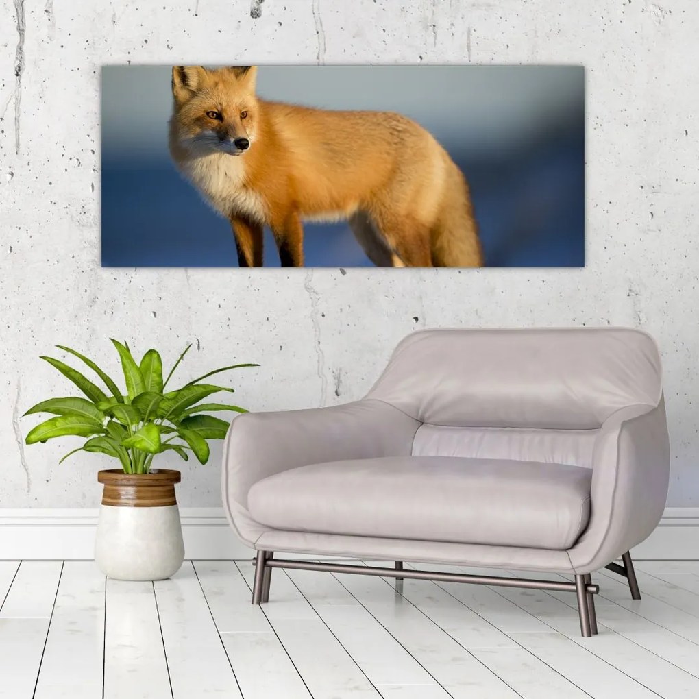 Tablou -Vulpea pe zăpadă (120x50 cm)