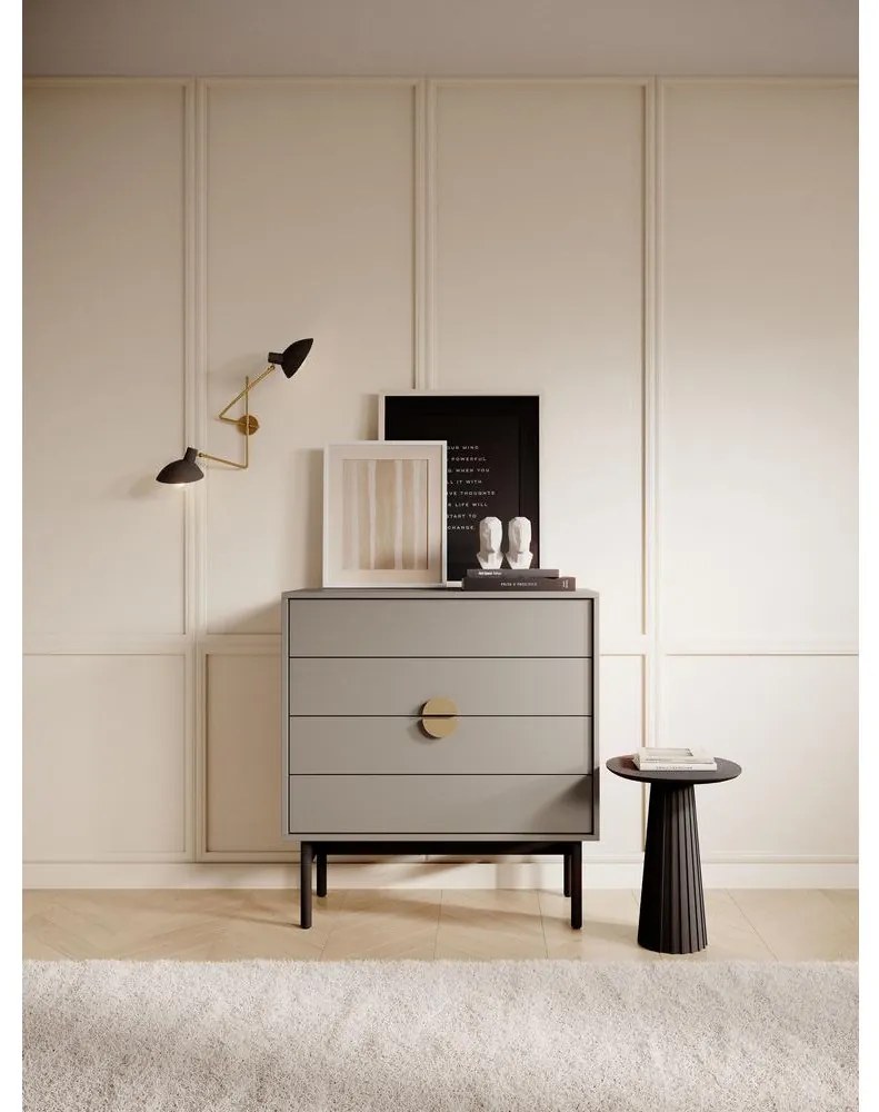 Comodă Stellia S4 (cappuccino + negru). 1099086
