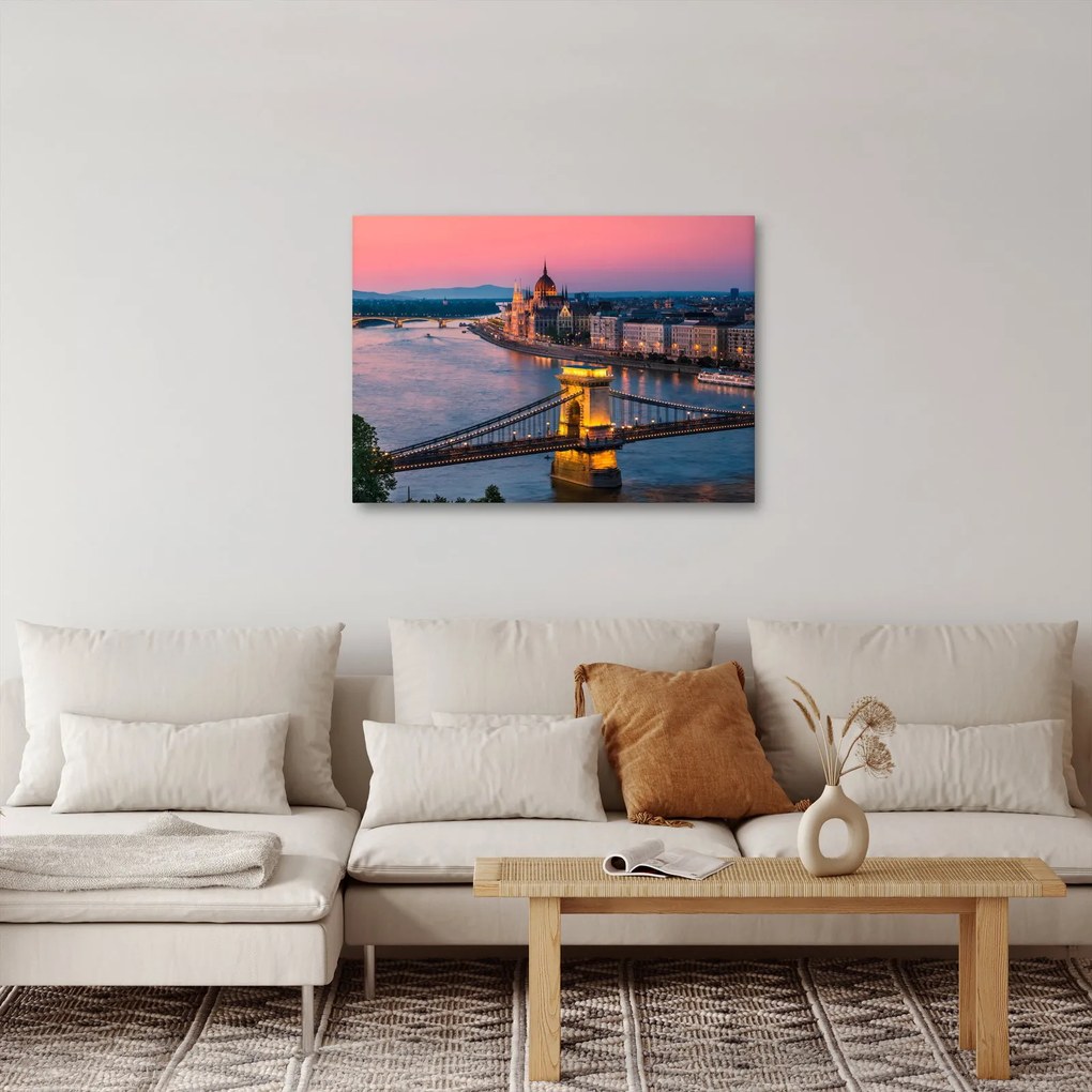 Tablou - Panorama orașului Budapesta, Ungaria (70x50 cm)