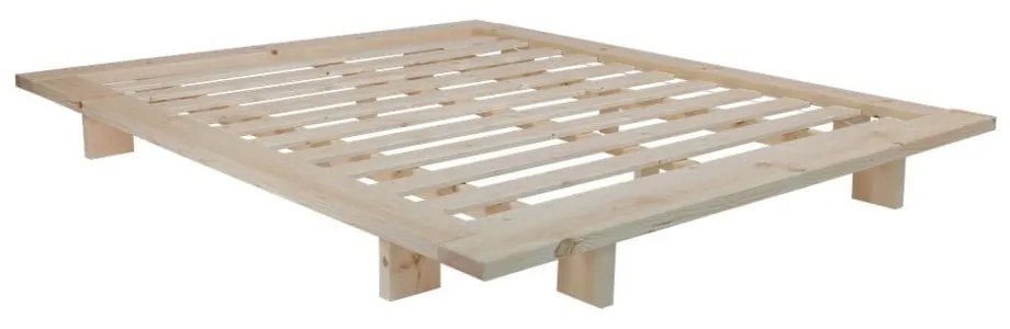 Pat matrimonial din lemn masiv de pin cu somieră 180x200 cm Japan – Karup Design