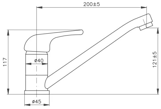 Baterie pentru chiuvetă RAV Slezák SAZAVA SA005.0, 11,7 cm, crom lucios