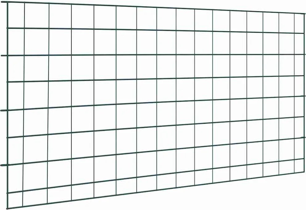 vidaXL Set gard pentru iaz 5 pcs Verde 100 x 50 cm Oțel