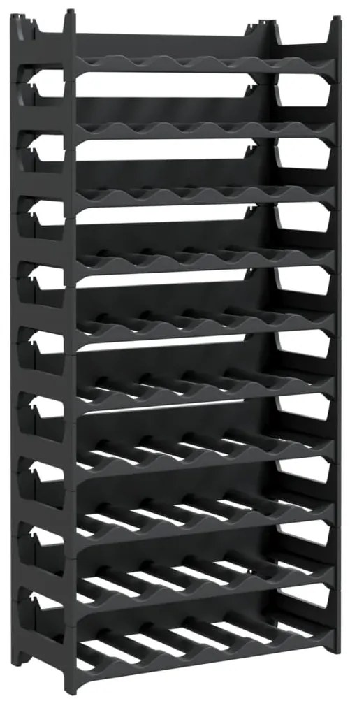 3189183 vidaXL Raft de sticle de vin, pentru 60 sticle, PP, stivuibil