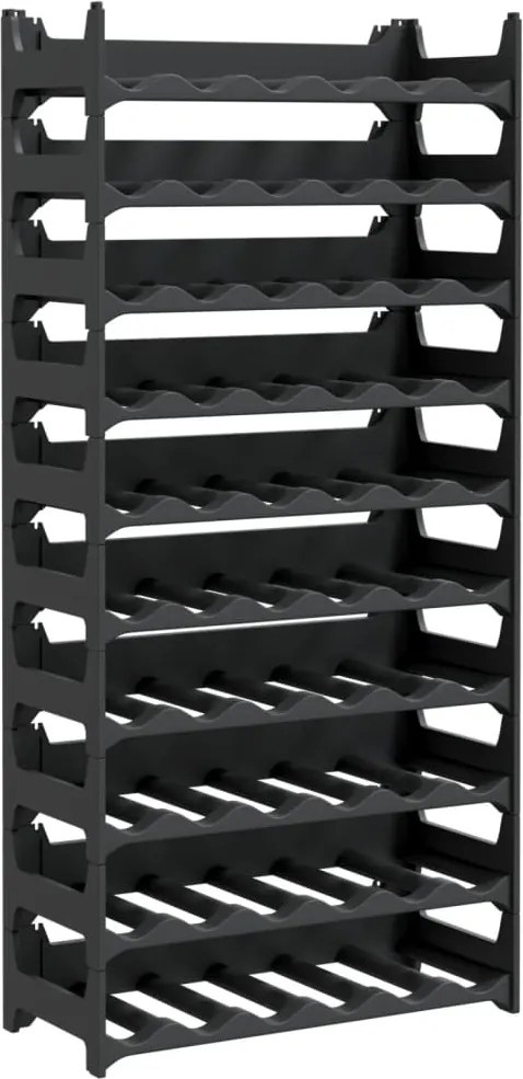 vidaXL Raft de sticle de vin, pentru 60 sticle, PP, stivuibil