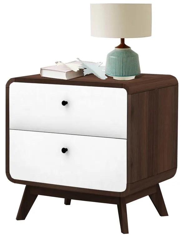 Noptieră albă/în culoare naturală Cassie - Støraa