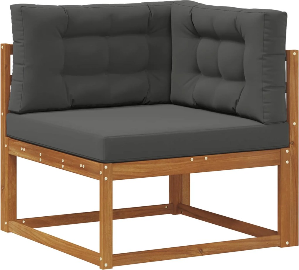 vidaXL Canapea de colț pentru exterior Lemn Solid de Acacia natural