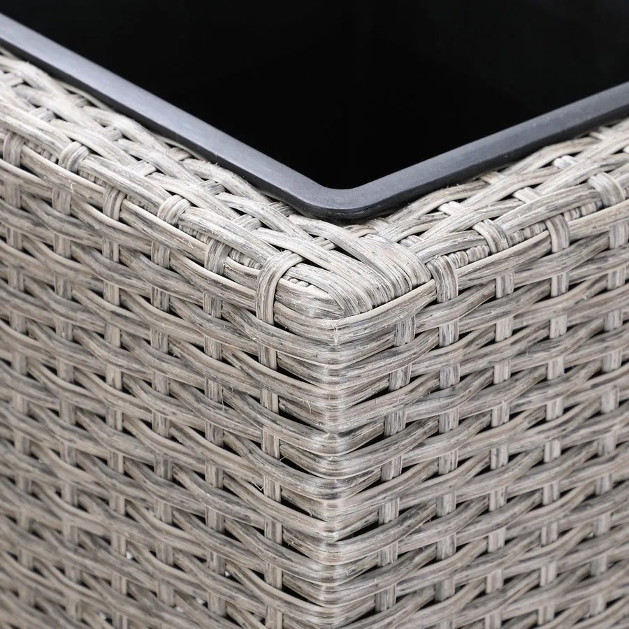 Deuba Ghiveci cu flori - 95 x 27 x 60 cm - crem