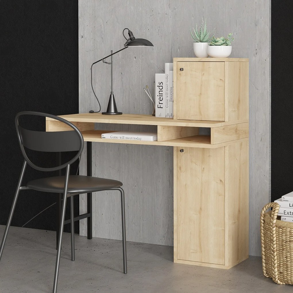 Masă PC Dove (Stejar + Negru). 1073558