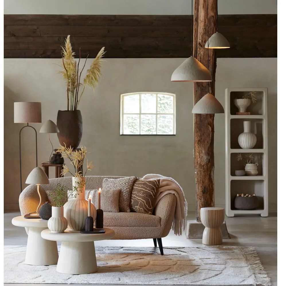 Măsuță de cafea bej rotundă ø 60 cm Kulona – Light &amp; Living