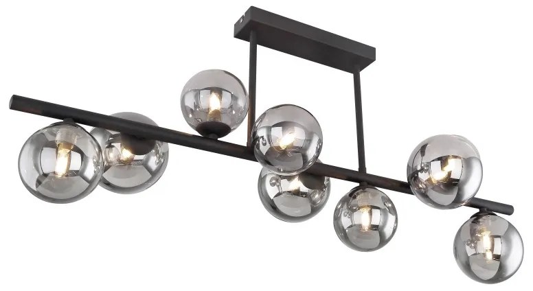 Lustra cu 9 surse de lumina design modern RIHA fumurie 56133-9D GL