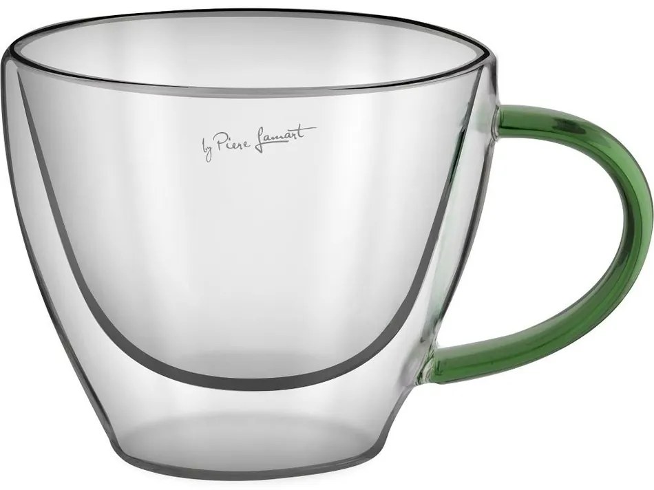 Lamart LT9115 Set de 2 pahare pentru cappuccinoVaso, 190 ml, verde