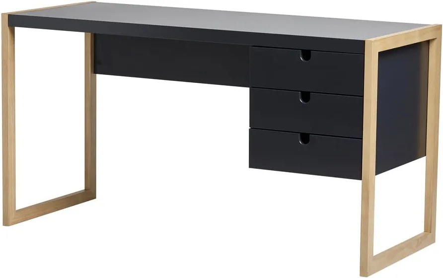 Birou Marckeric Square, 140 x 75 cm, gri antracit
