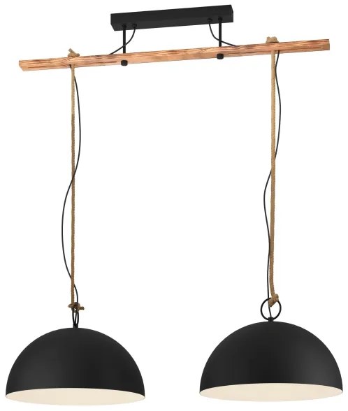Eglo HODSOLL 43397 - Lampă suspendată pe cablu, 2xE27/40W/230V