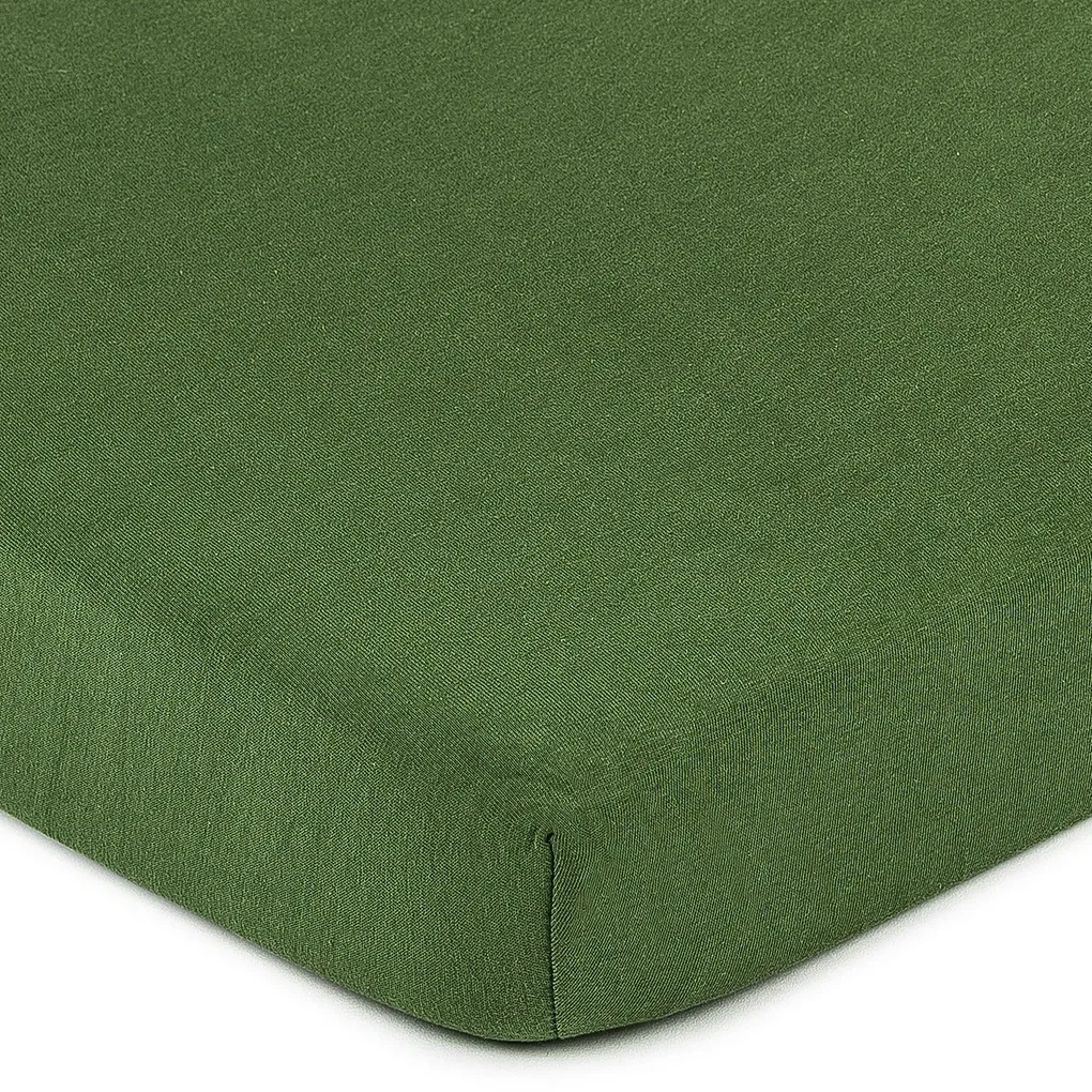 Cearşaf de pat 4Home jersey, verde măsliniu, 160 x 200 cm