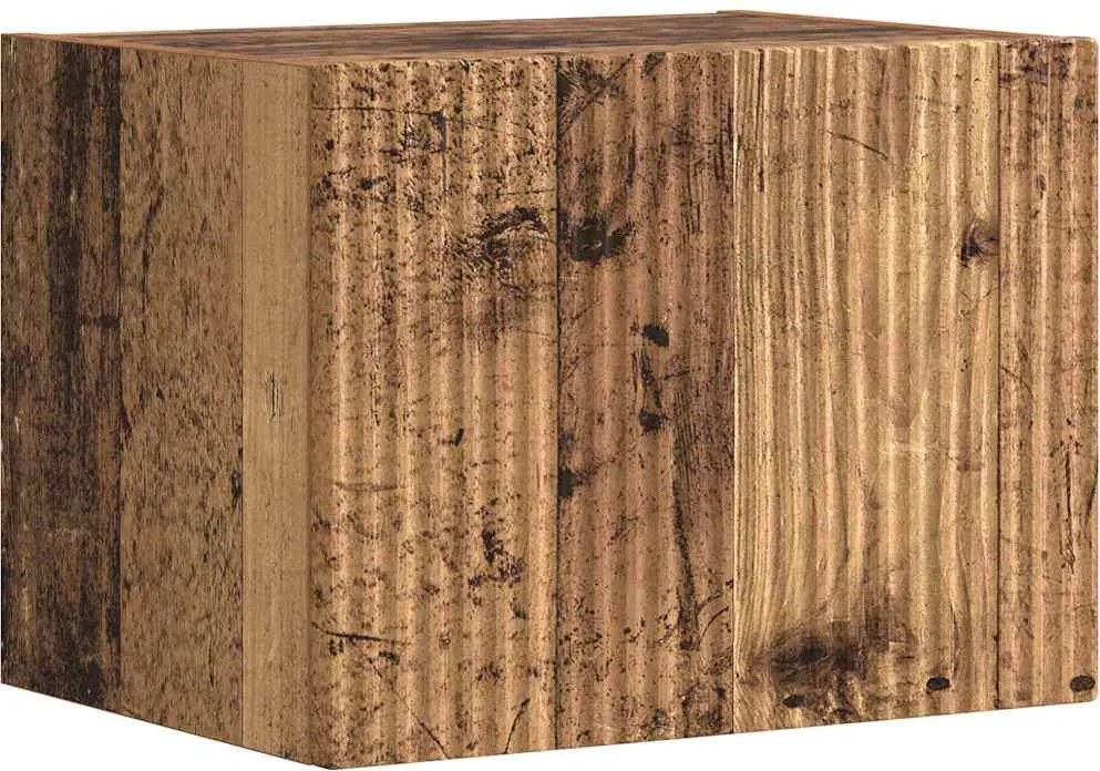 vidaXL Dulap TV de perete Lemn Vechi 60 x 31 x 29.5 cm Lemn compozit