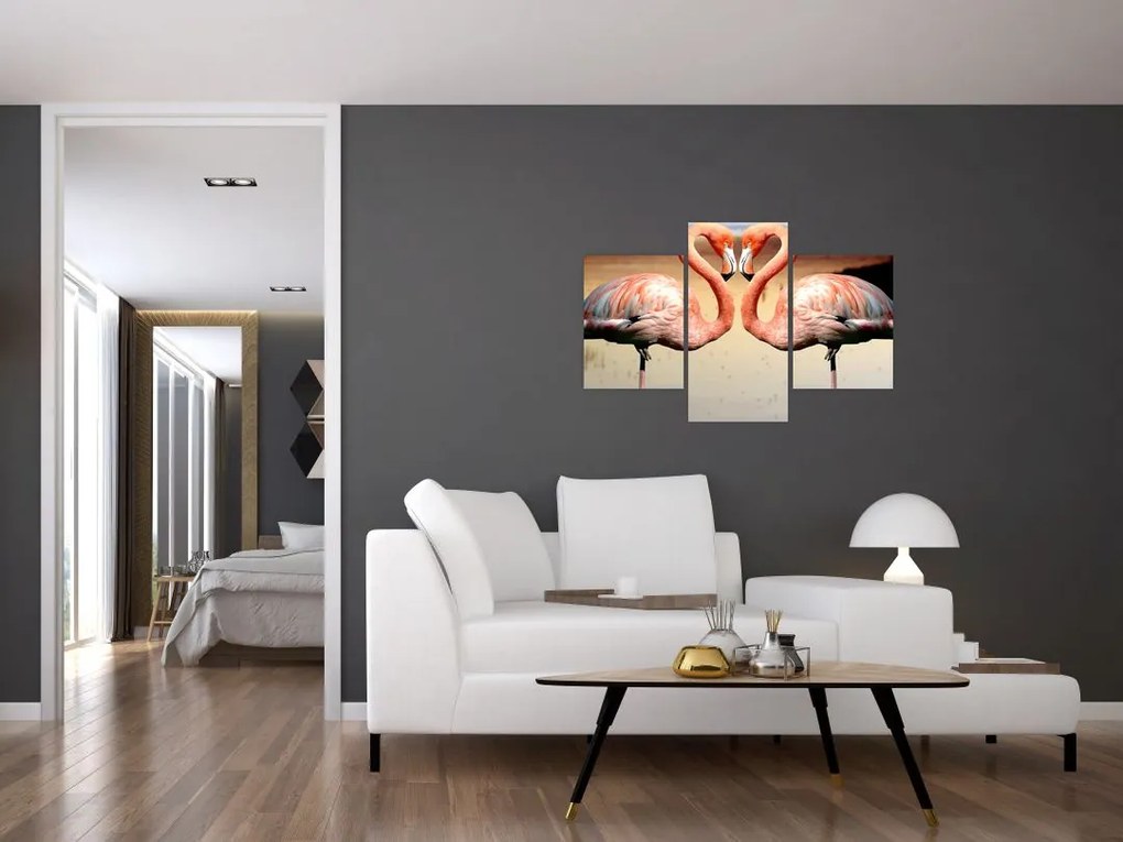 Tablou - doi flamemgo (90x60 cm)