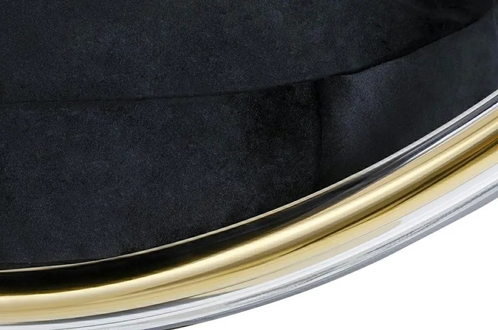Balansoar, Scaun suspendat modern Ball Velvet auriu/ negru