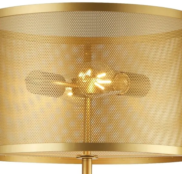 Searchlight EU2832-2GO - Lampadar FISHNET 2xE27/60W/230V auriu