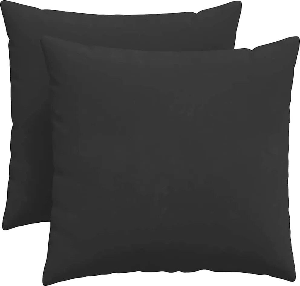 vidaXL Perne pentru canapea 2 pcs Negru 50 x 50 cm țesătură