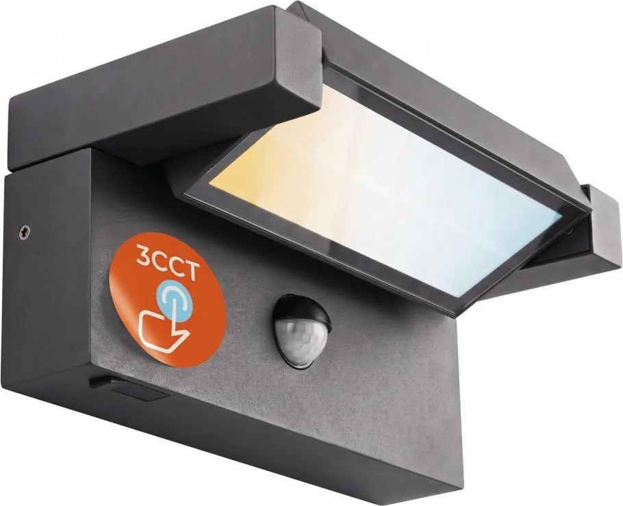 Aplică LED de exterior cu senzor LED/25W/230V IP54, neagră