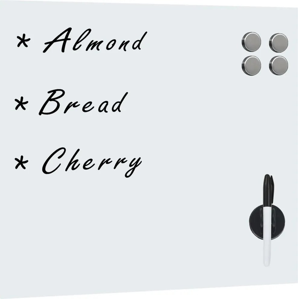 vidaXL Tablă magnetică de perete, 60 x 60 cm, sticlă