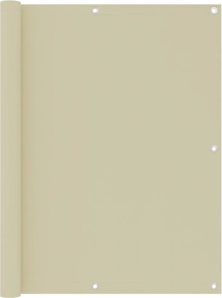 vidaXL Paravan pentru balcon, crem, 120x600 cm, țesătură oxford