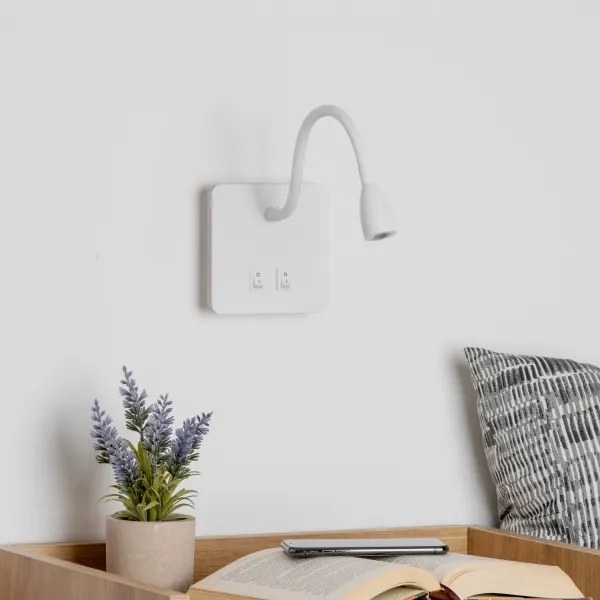 Lampă LED flexibilă de perete Brilagi MAYA Double LED/4W/230V + LED/3W alb