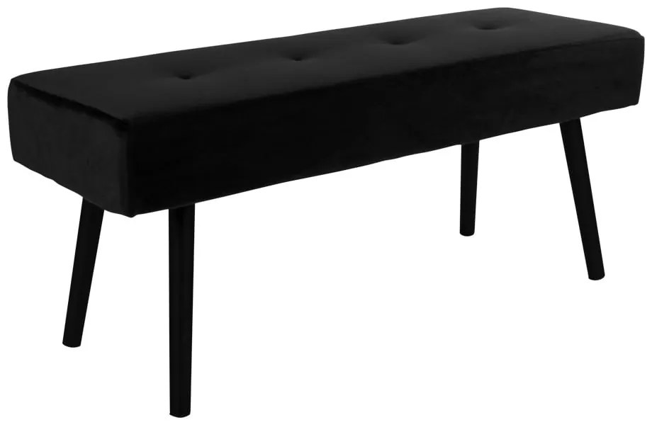 Bancă cu husă din catifea House Nordic Skiby, negru