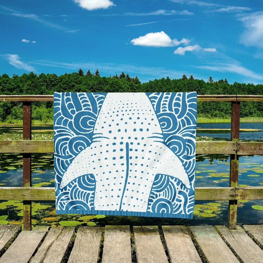 Prosop de plajă albastru 90x180 cm Shark – DecoKing