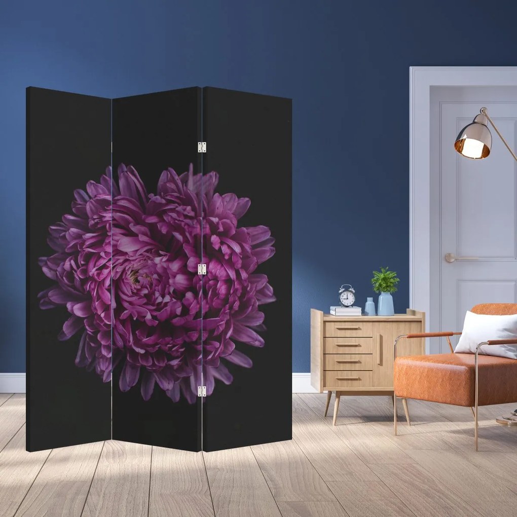 Paravan - Floare violetă (126x170 cm)