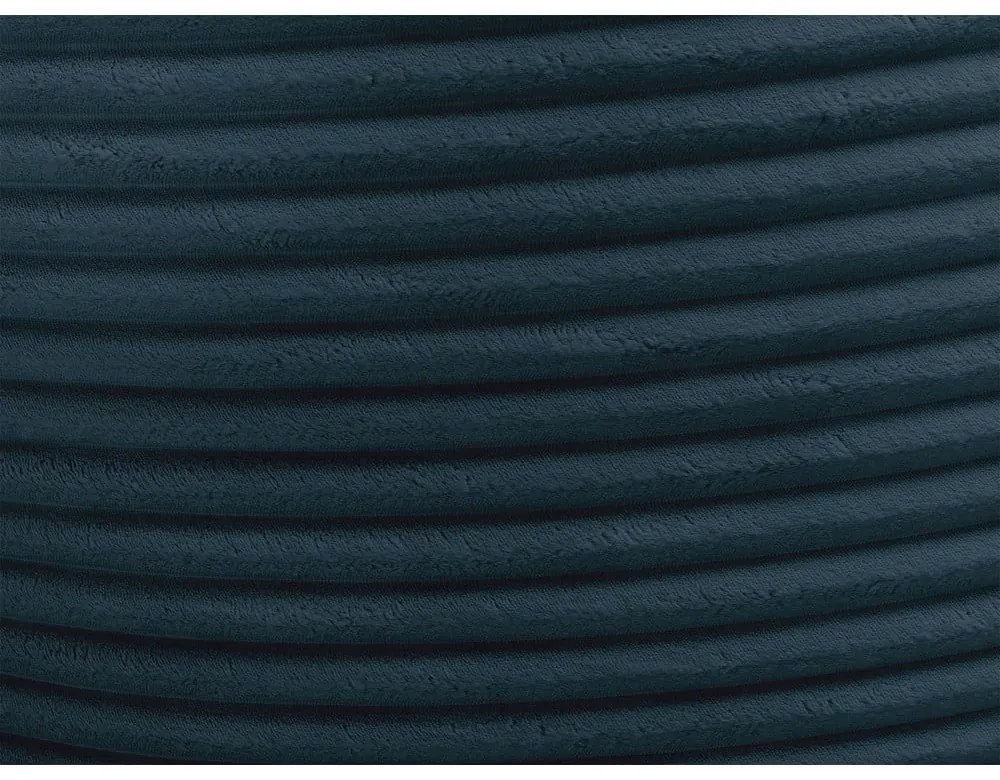 Fotoliu bean bag albastru închis cu tapițerie din catifea reiată Socrate – Bobochic Paris