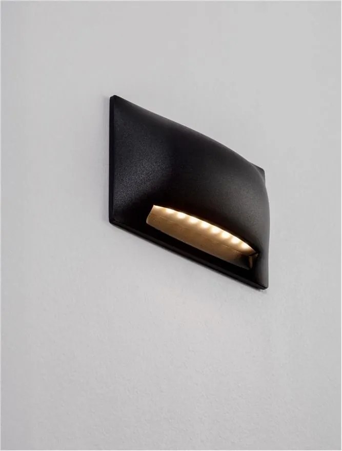 Spot LED aplicat iluminat scari exterior Sub negru IP65