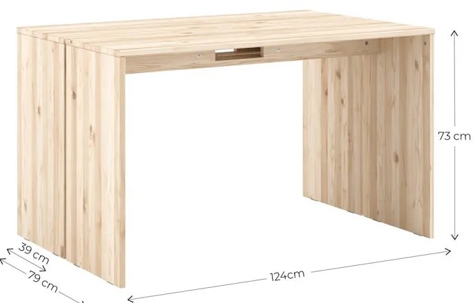 Masă de dining din lemn de pin 79x124 cm Join-In – Karup Design