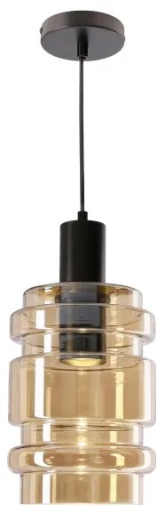 Pendul pe cablu RADON 1xE27/40W/230V bej fumuriu