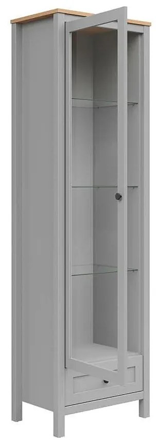 Vitrină Salga 8 (gri arctic + stejar artisan) . 1098472