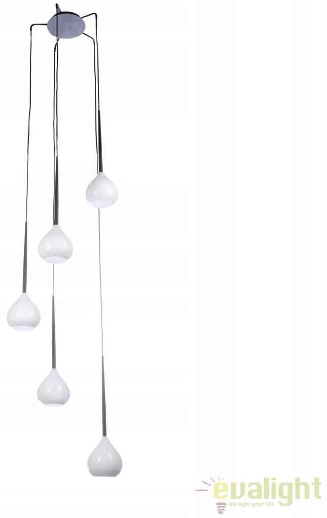 Lustra moderna Aga 5 WH/BK
