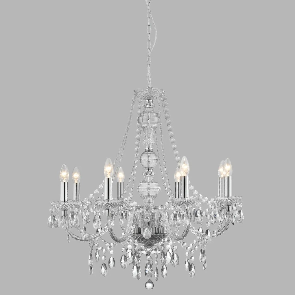 Candelabru stil clasic Marie Therese 8L transparent 8888-8CL SRT
