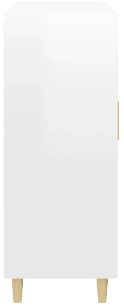Servanta, alb extralucios, 69,5x34x90 cm, lemn compozit 1, Alb foarte lucios